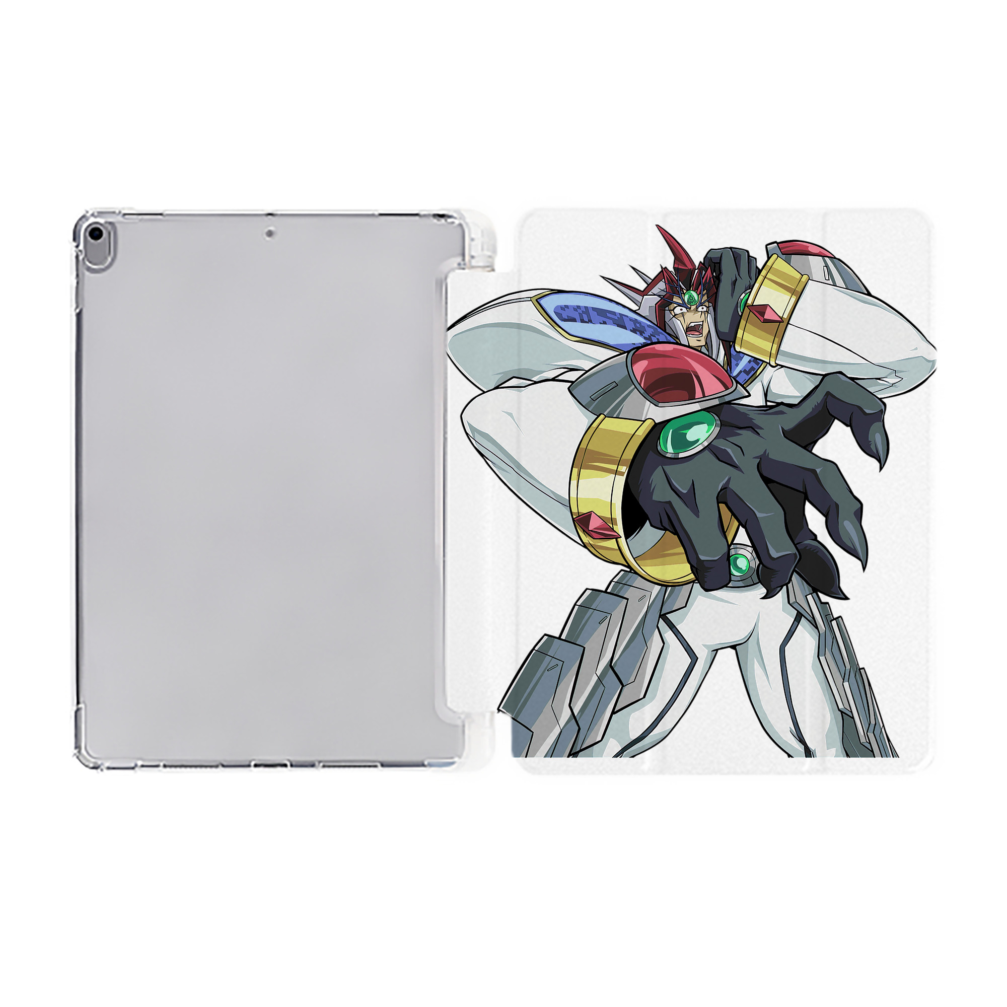 （画像用） 遊☆戯☆王 Yu-Gi-Oh! IPad ケース ペン収納付き 三つ折りスタンド PUレザー×シリコン 対応機種9.5/10.5/10.9インチ
